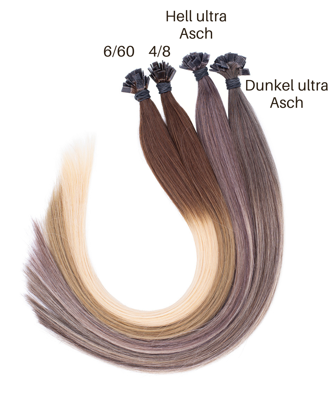 Bonding Extensions BASIC QUALITÄT GLATT root shadow - 25 Stück