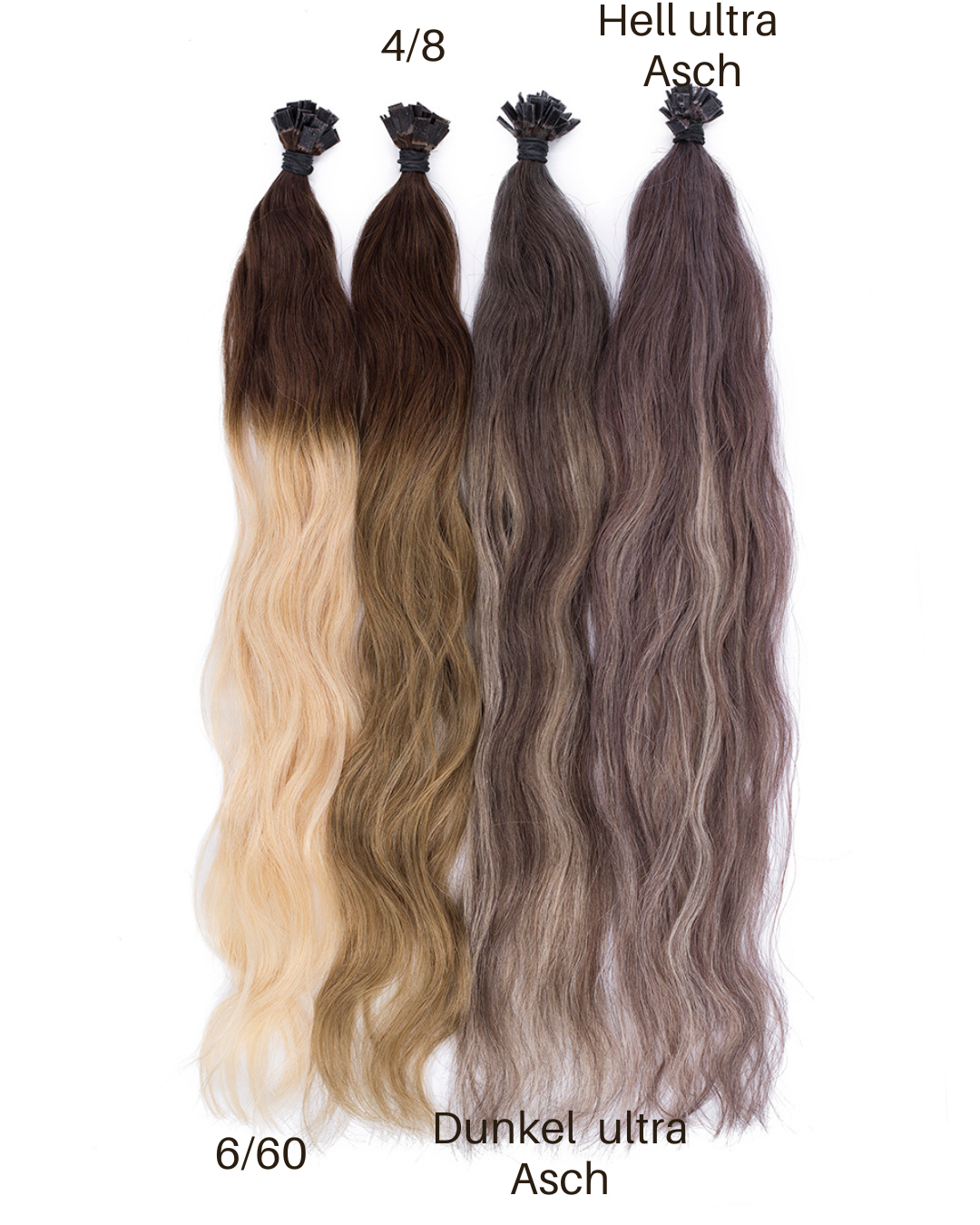 Bonding Extensions BASIC QUALITÄT GEWELLT root shadow - 25 Stück
