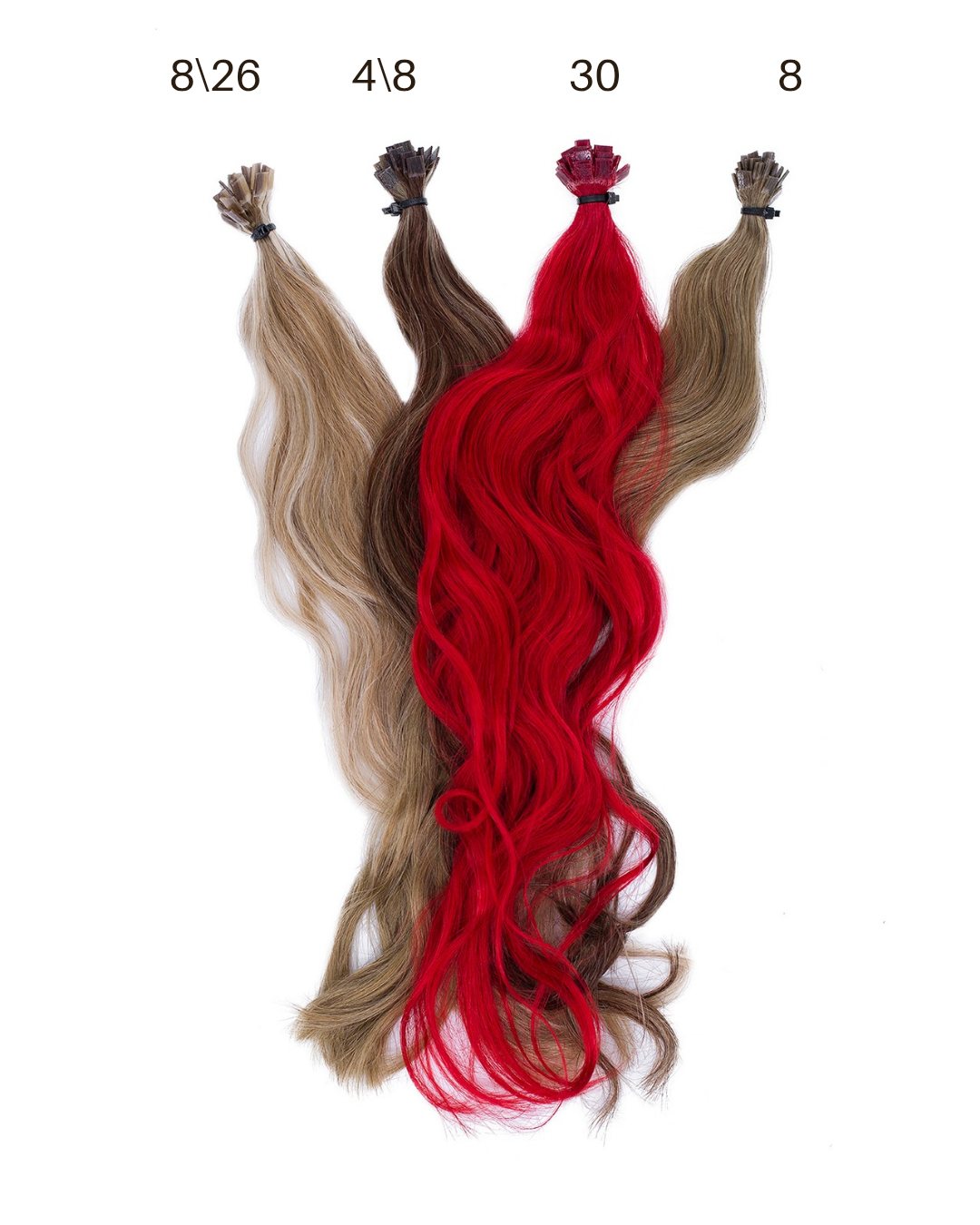 Bonding Extensions BASIC QUALITÄT GEWELLT gesträhnt - 25 Stück