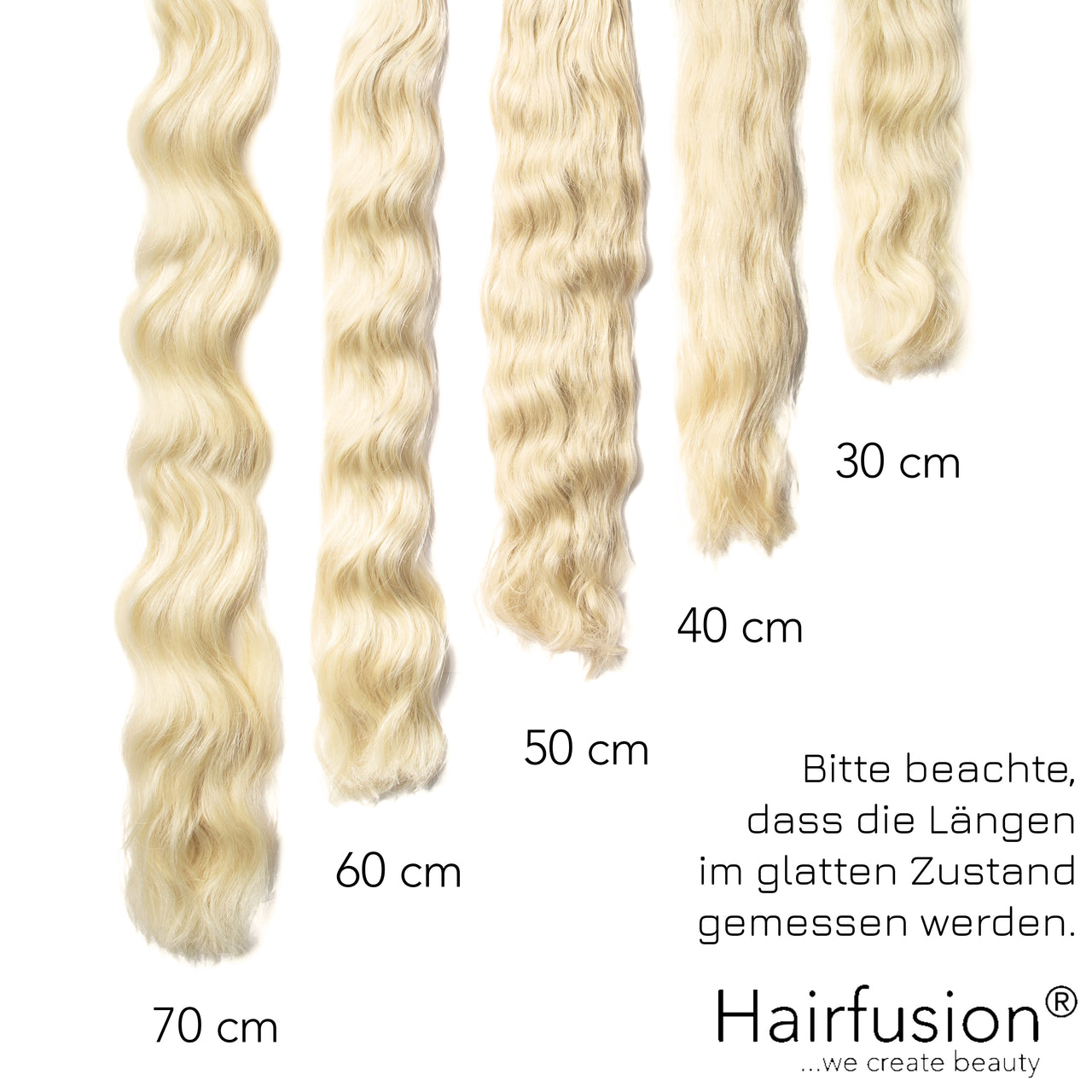 Bonding Extensions PREMIUM QUALITÄT GEWELLT einfarbig - 25 Stück