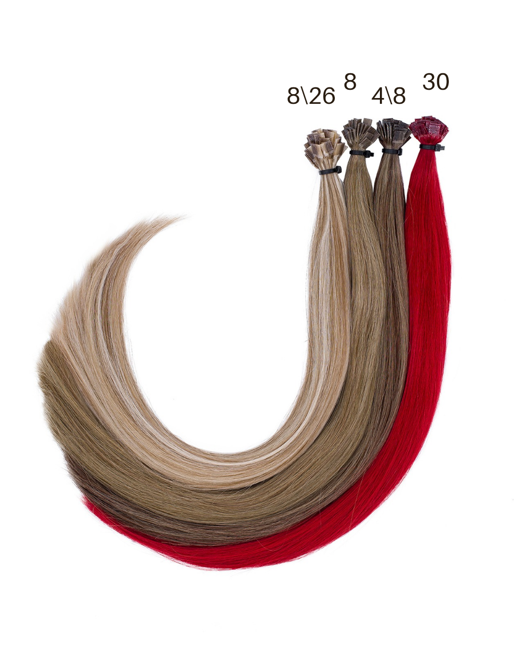 Bonding Extensions BASIC QUALITÄT GLATT einfarbig - 25 Stück