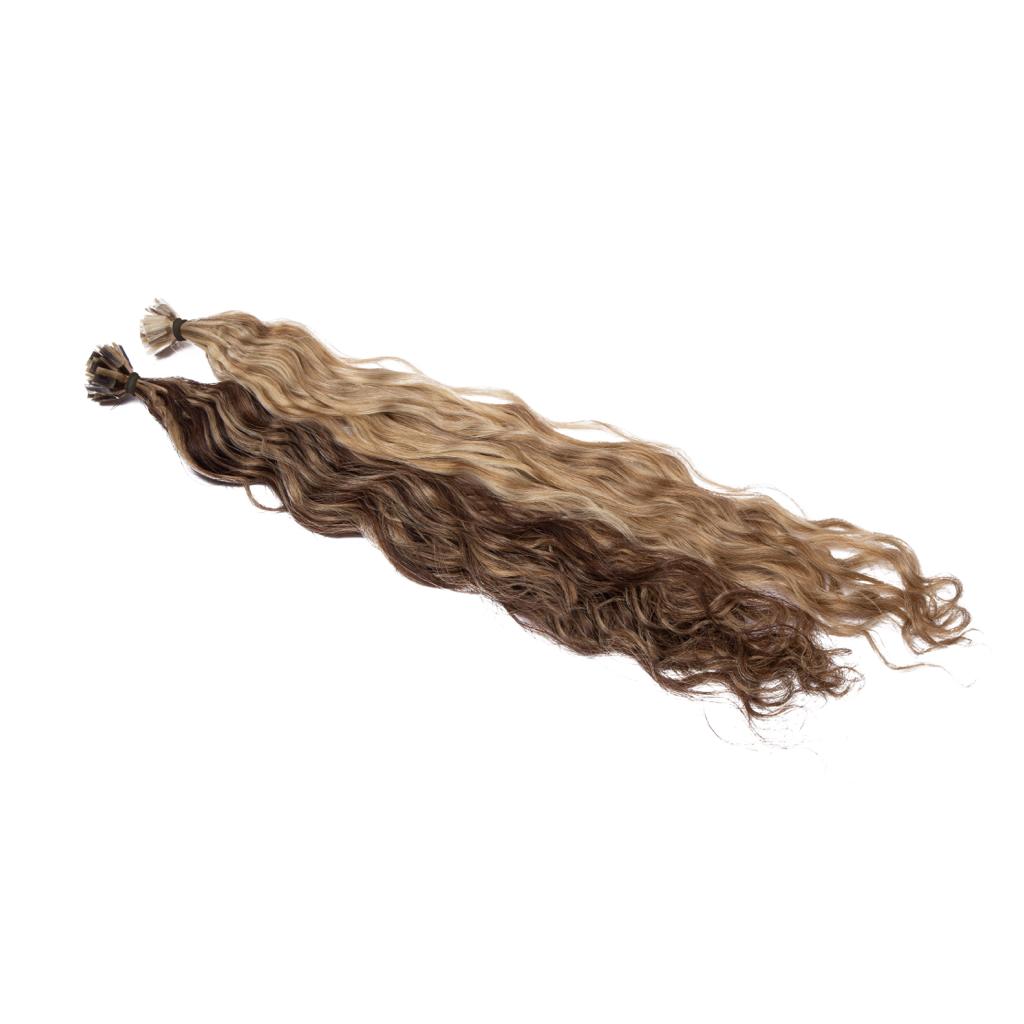 Bonding Extensions PREMIUM QUALITÄT GEWELLT gesträhnt - 25 Stück